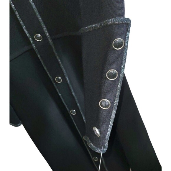 NWT Vintage Cadillac Mod 1960s Italian Pure Virgin Wool Long Black Sweater Flaws - Picture 10 of 16